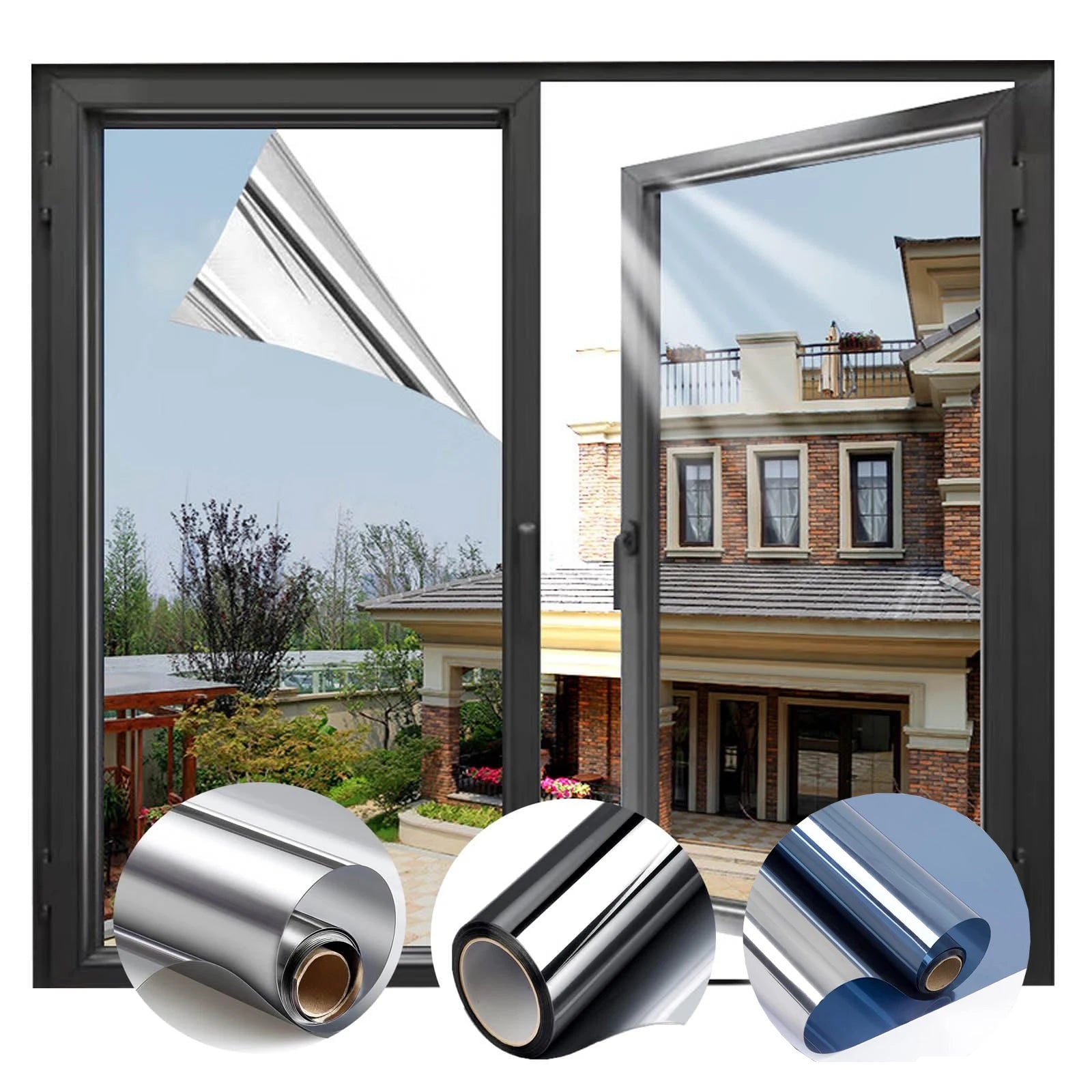 Insulating Transparent Glass Film Is Suitable For Sun Shading UV Protection And Privacy Protection In Glass Balconies And Rooms. Qme