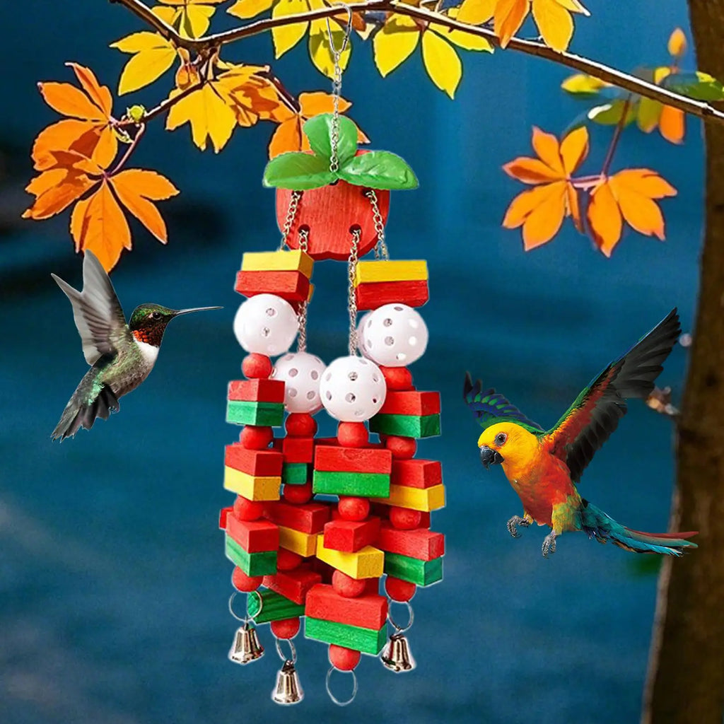 Bird Toys Cockatiel Toys Chew Bird Accessories Pet Supplies Parakeet Cage Accessories For Beak Grinding Climbing Indoor Outdoor Qme
