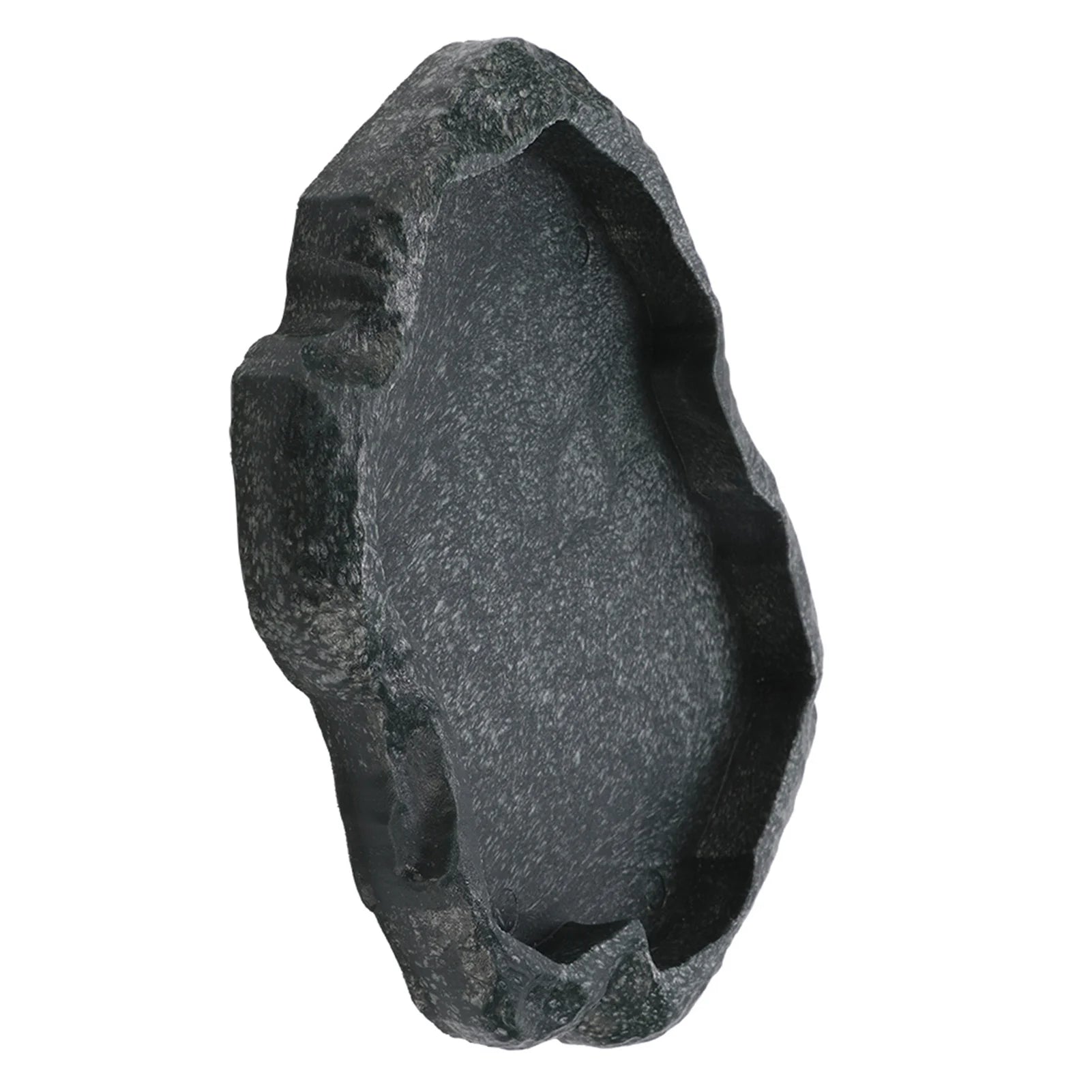 Tortoise Turtle Food Water Bowl ABS Resin Feeder Dish Rock Style Durable Reptile Feeding Bowl Terrarium Accessories Qme