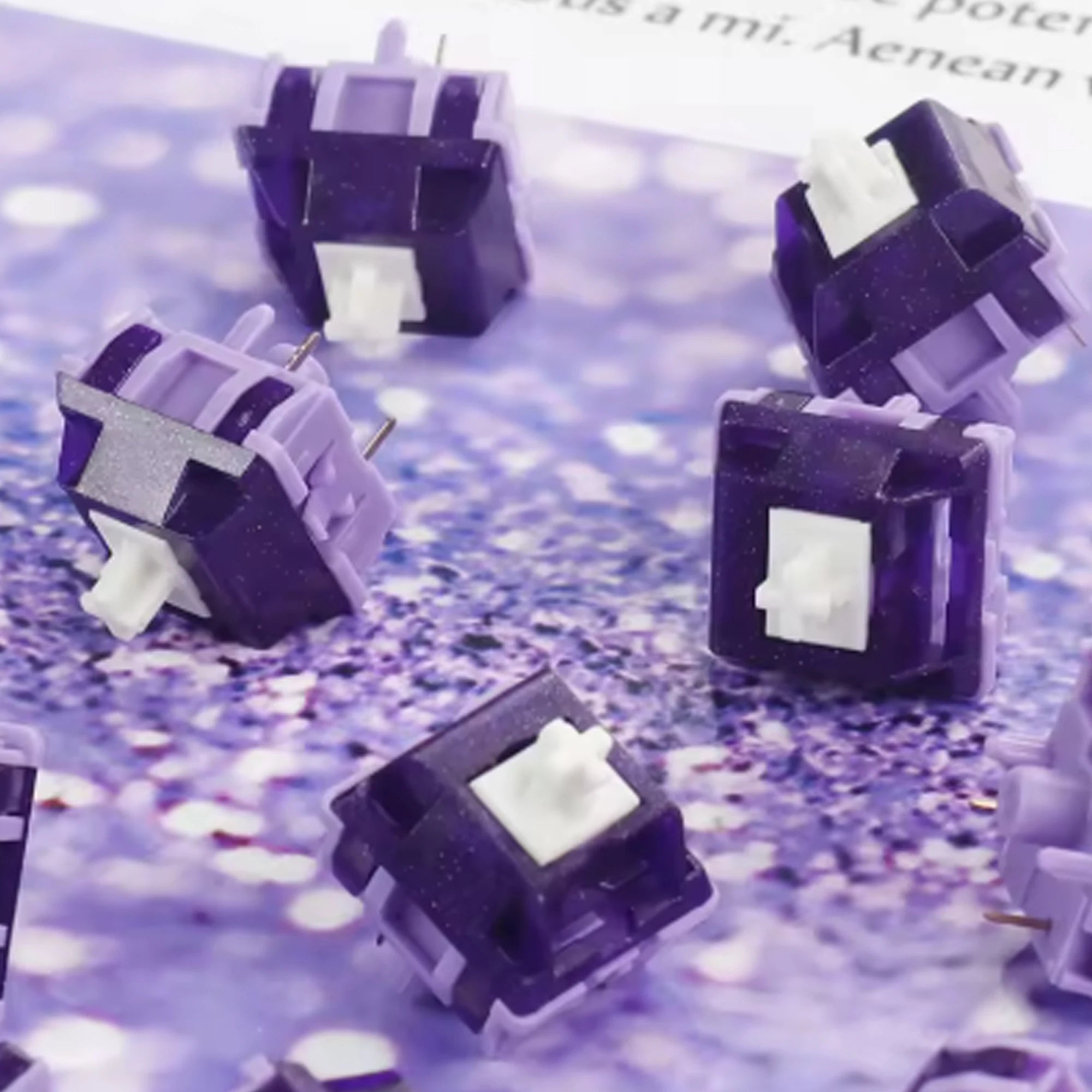 Duhuk Bitter Tea Purple V2 Switch in Advance Tactile Mechanical Keyboard Switch 58g 63.5g RGB 5 Pin Hot Swap Pre Lubed HIFI Pom Qme