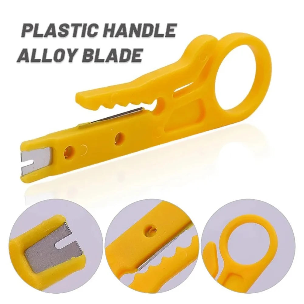 1PC Multi Cable Stripping Tool for RJ45 RJ11 Network Phone Stripping Wire Cutter Multi Tools Cut Line Multifunctional Hand Tools Qme
