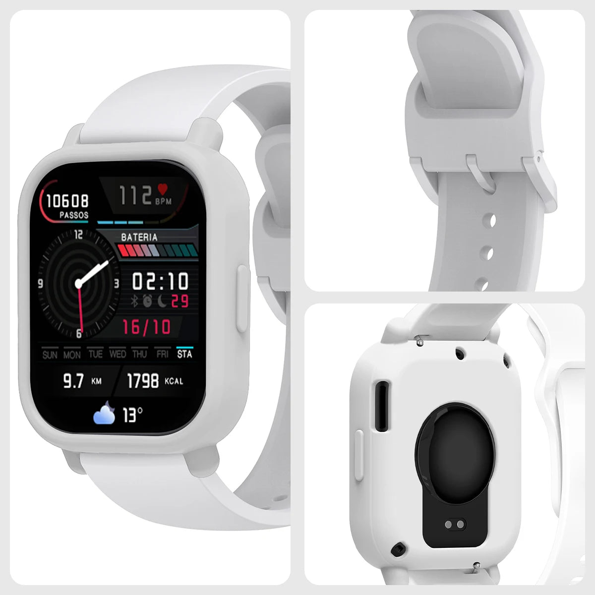 Silicone Case + Strap for Redmi Watch 5 Lite / 5 Active Repacement Bracelet Belt Smart Watchband Protective Shell Cover Qme