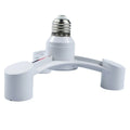 3In1 E27 To E27 Extended LED Lamp Bulbs Socket Splitter Adapter Holder for Photo Studio Qme white