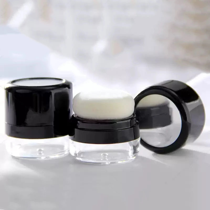 Travel Portable Loose Powder Compact Mirror Mushroom Sponge Puff Qme