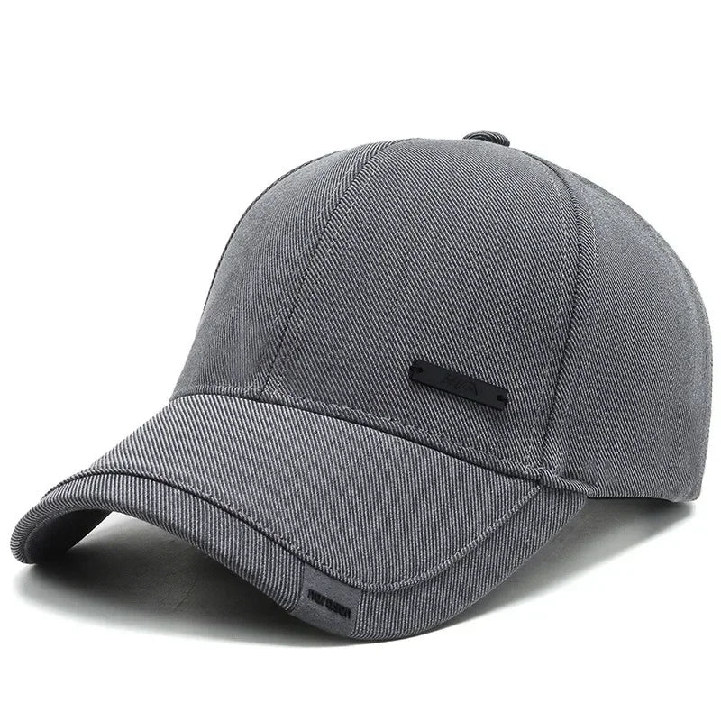 High Quality Solid Baseball Caps for Men Outdoor Cotton Cap Bone Gorras CasquetteHomme Men Trucker Hats Hip Hop Hat Qme GRAY