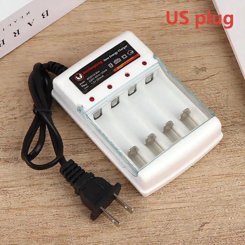 4 Slot AA AAA 1 2V Battery Charger Independent Charging EU US Plug Qme US plug
