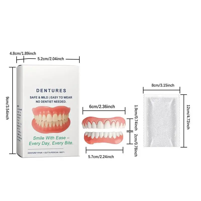 Denture Relines Silicone Liners Soft Fit Temporary Orthodontic Teeth Qme