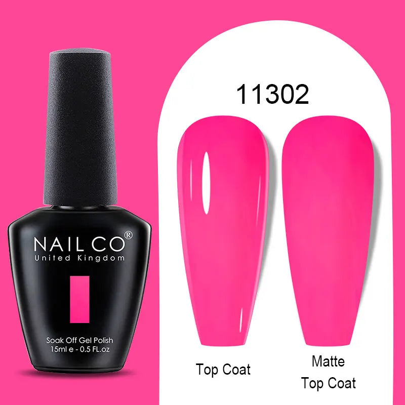 NAILCO Winter Red Gel Nail Polish Semi Permanent Soak Off Varnishes