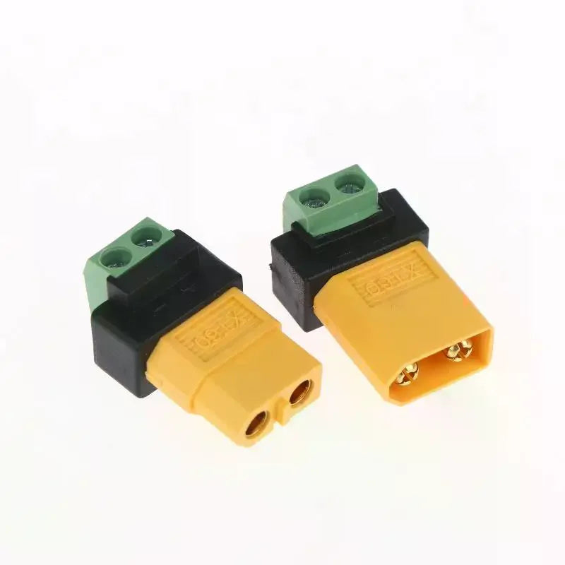 XT60 Male Female To 2Pin Terminal Adapter Solderless Charging Connector For UAV Balance Charger Solar Panel Model Devices Qme