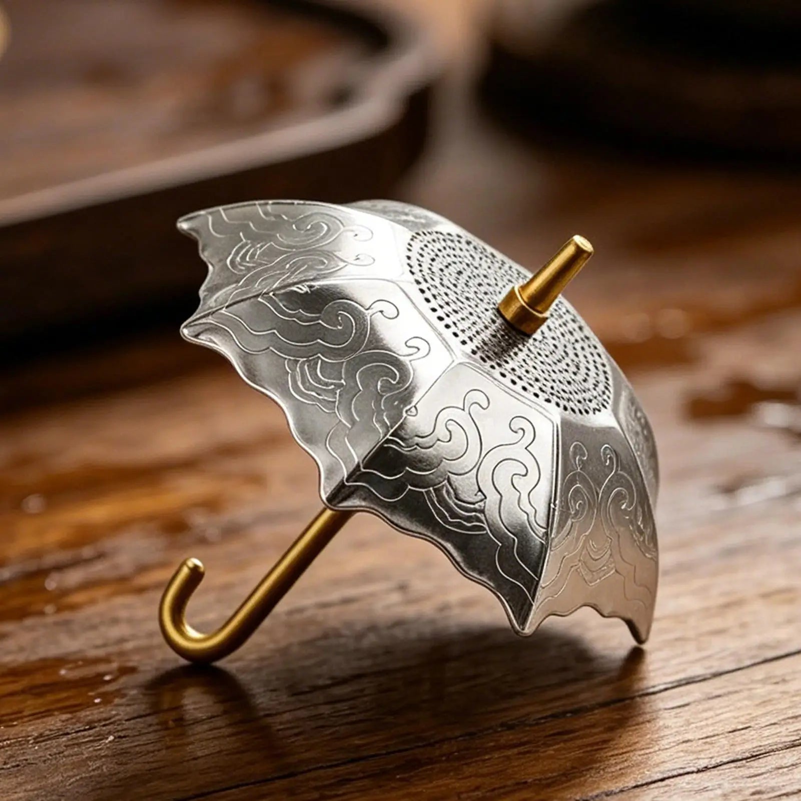 Tea Strainer Stainless Steel Loose Leaf Umbrella Filter Metal Tea Strainer For Home Kitchen Countertop Apartment Dormitory Qme