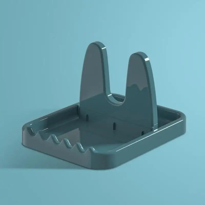Foldable Pot Lid Rack Spoon Holder Stand Kitchen Organizer Fork Qme Blue