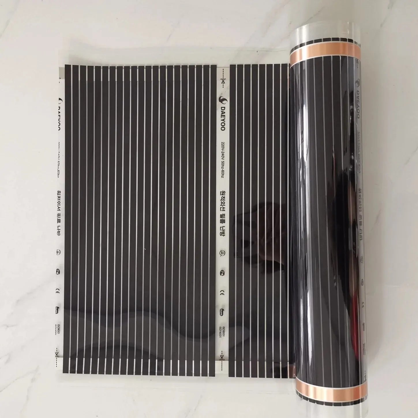 220V 50cm Width Electric Heating Film Infrared Underfloor Foil Warming Mat Living Room Heating Systems Parts Heating Foil Mat Qme 50cmx20cm