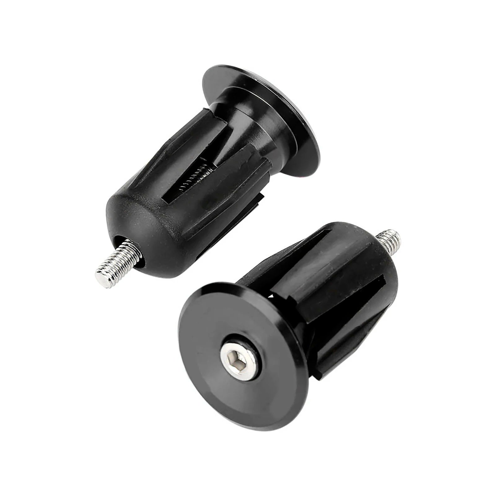 1 Pair Aluminum Alloy Bike Handlebar Handle Grip Bar End Plug Parts Bar End Plugs Handlebar Plugs Bike Bar End Plug Qme Black
