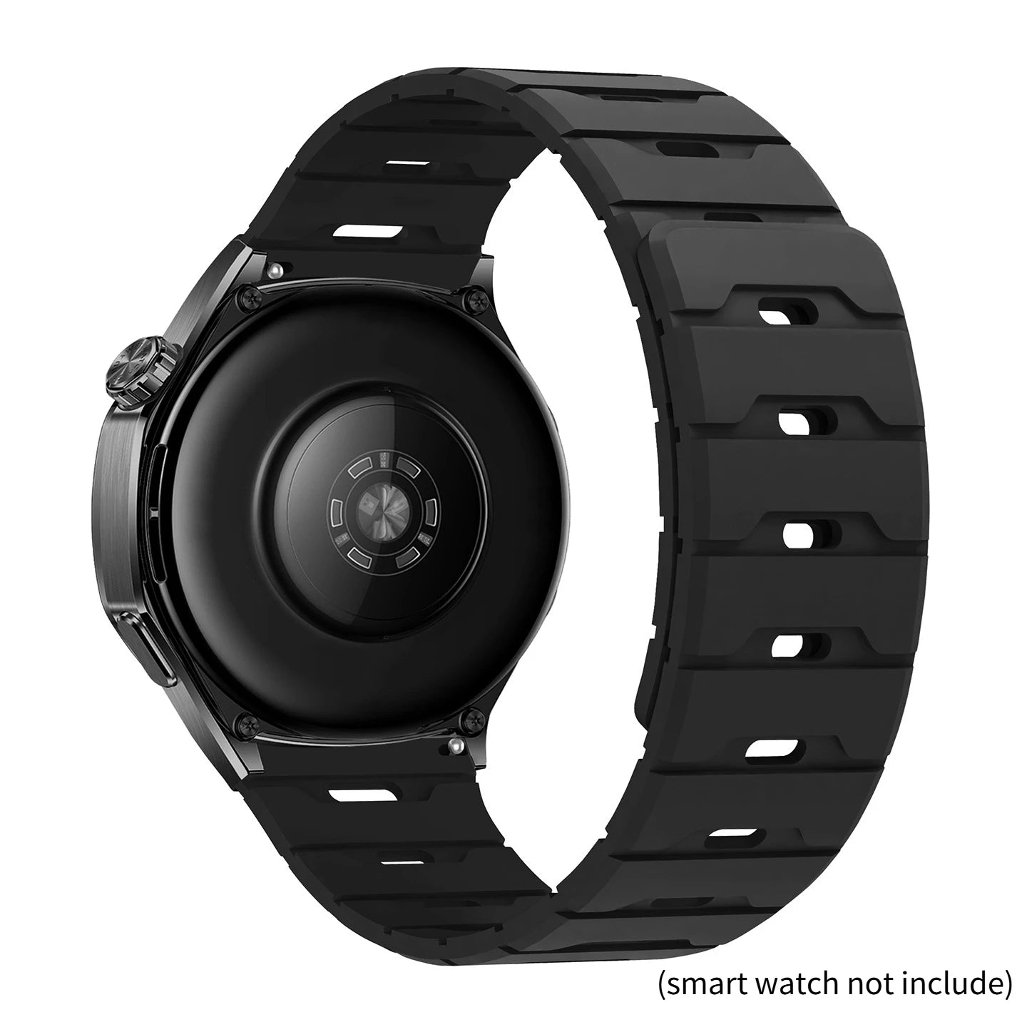 18mm 20mm 22mm Silicone Strap For Huawei GT6 Pro 46mm Magnetic Band For Samsung Galaxy Watch 7 6 5 4 40MM 44MM Qme Black Black 18mm Universal band