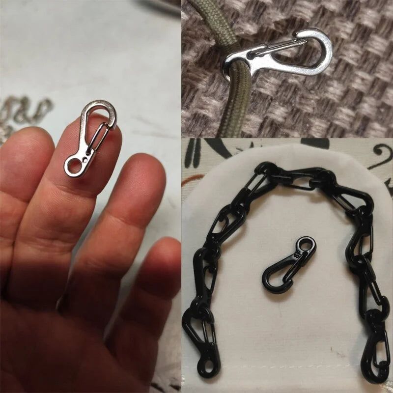 Lot Mini Carabiner Keychain Snap Hook Climbing SF Spring Backpack Qme