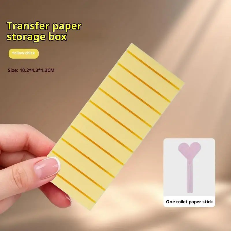 Mini Portable Nail Art Transfer Foil Storage Box Anti Wrinkle 10 Slot Qme Yellow
