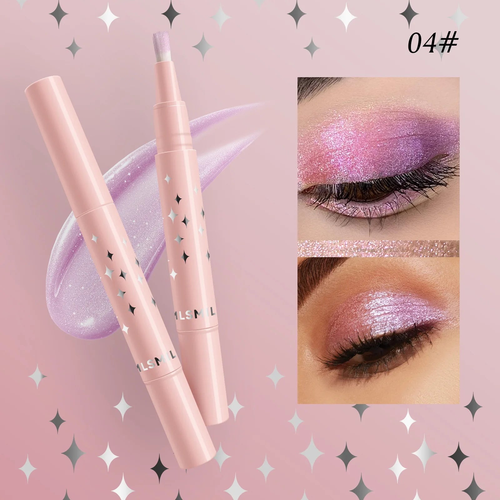 With Bristles Glitter Liquid Eyeshadow Cream Shimmer Bronzers Highlighter Makeup Gel Face Body Brighten Natural Contour Makeup Qme 04