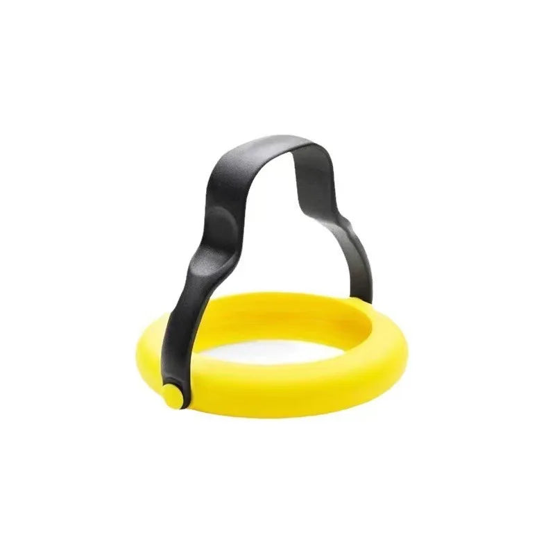 1pc Silicone Egg Ring Non-stick Mold 3-in-1 Flip Easy Egg Making Tool with Handle Leak-free Egg Ring Kitchen Tools Qme 1PC