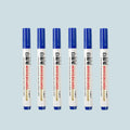 6Pcs/Set Dry Erase Whiteboard Marker Pen Blackboard Pens Thin Nib Black Blue Red Color Erasable Marker Pens Qme 6 blue