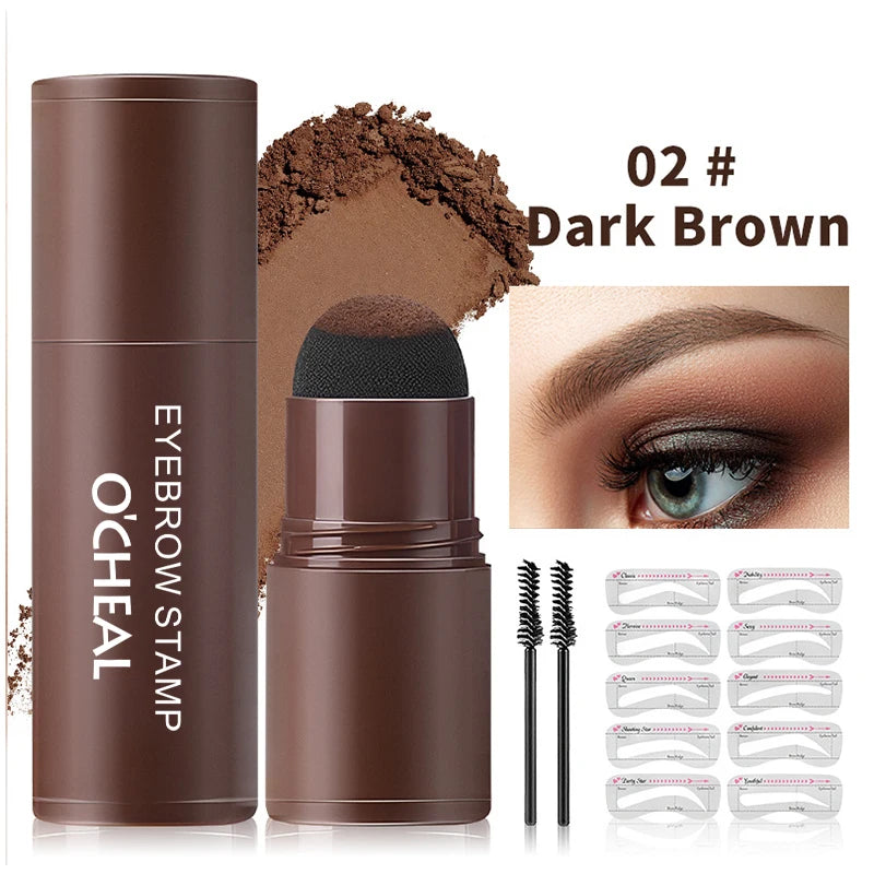 Waterproof Eyebrow Powder Long-lasting Fixing Easy Apply Suitable Qme 02 Dark Brown