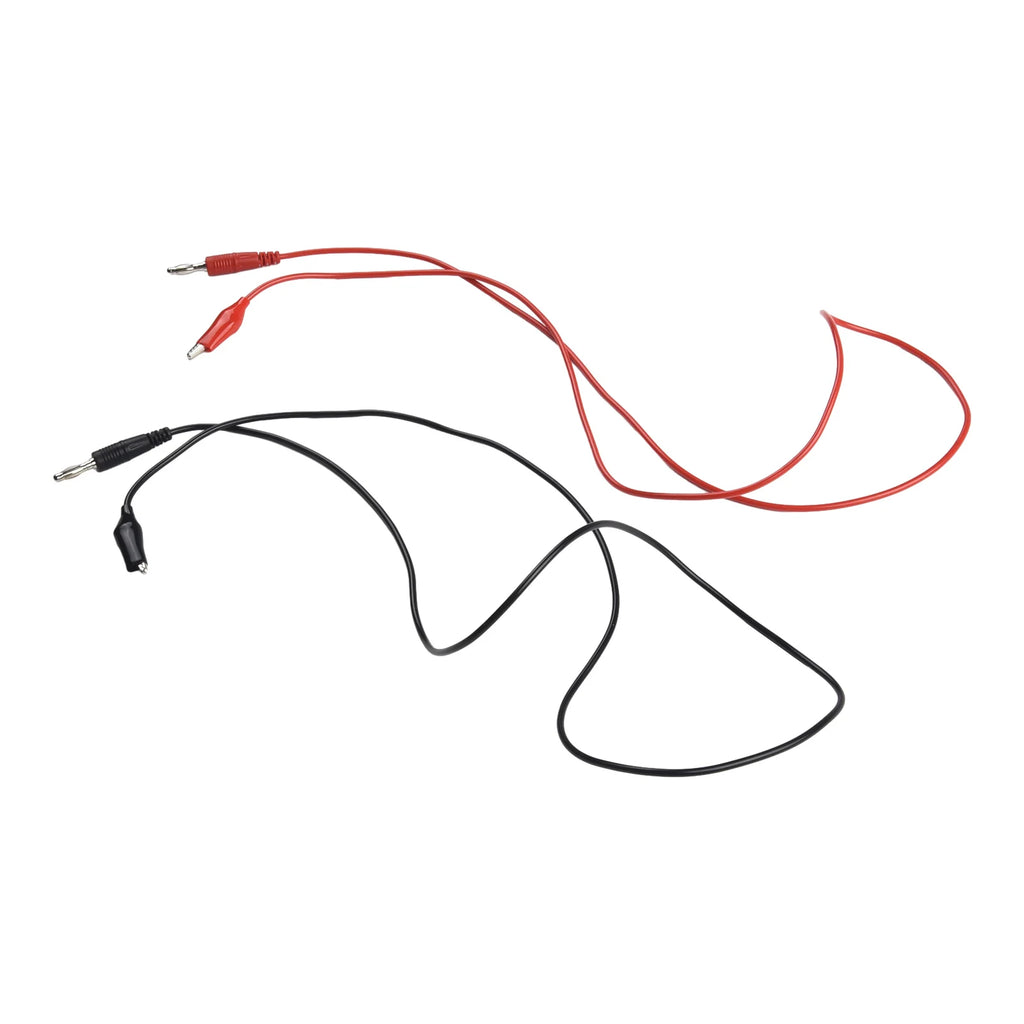Multimeter Test-Leads Cable Line Wire 4mm Banana-Plug To Crocodile Clamp Soft Test Lead Double Stitch Alligator Test-Leads Clips Qme