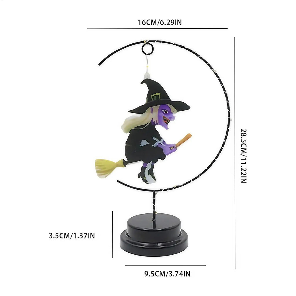 Flying Witch Night Lights Creative Gothic Standing Home Decoration Qme