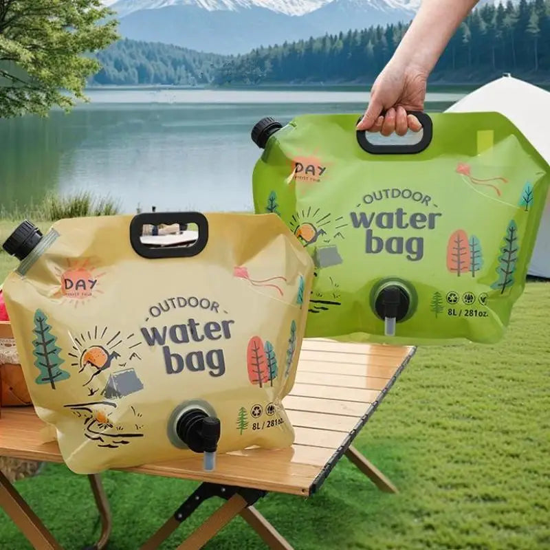 Portable Camping Beer Bag Foldable Drinking Water Bucket Large Qme