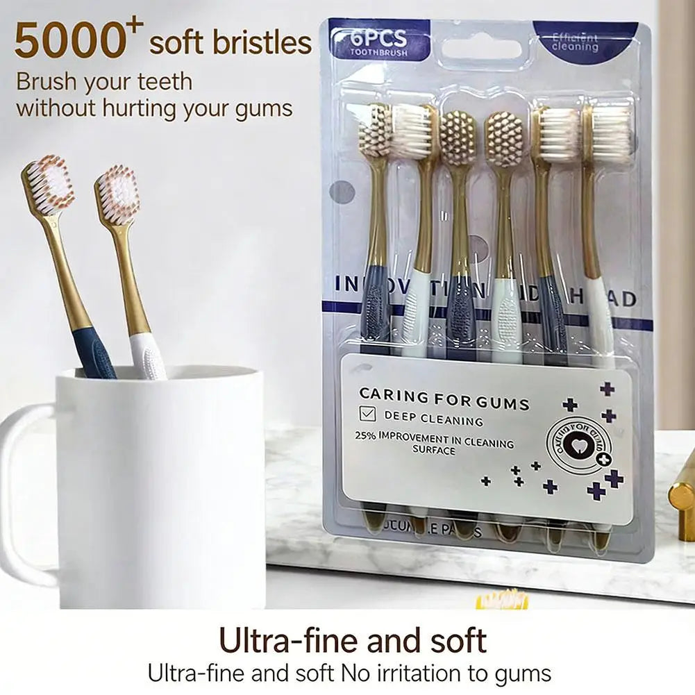 Soft Bristle Toothbrush Sensitive Teeth Gums Gentle Plaque Removal Qme
