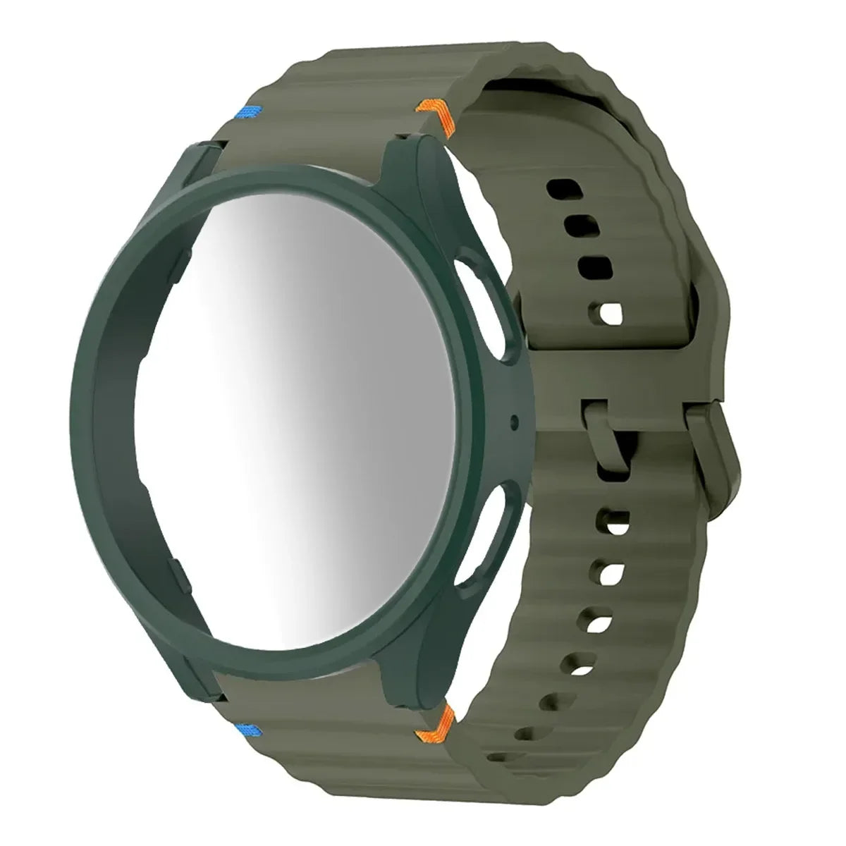 Silicone Strap Samsung Watch 7 6 5 4 5Pro Band Case Screen Protector