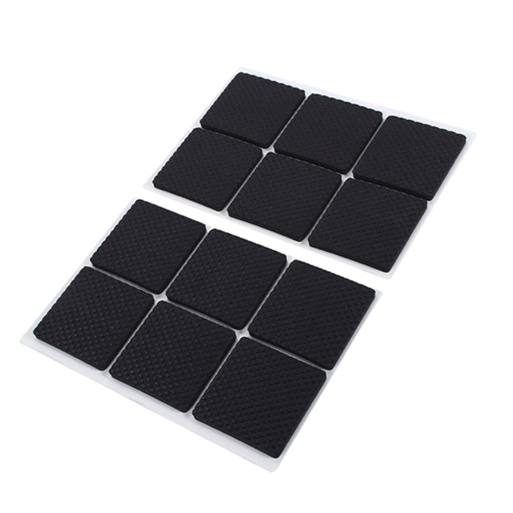 12Pcs Rubber Feet Pads Black NOn slip Self Adhesive Floor Protectors Furniture Sofa Table Chair Rubber Feet Pads Qme