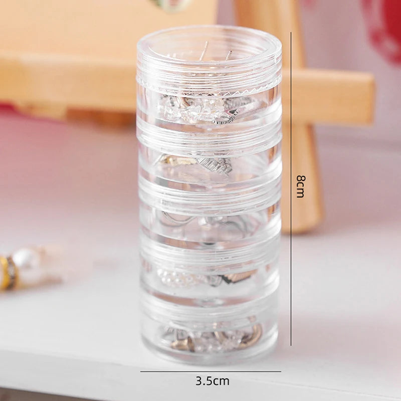 Earrings Nail Storage Plastic Box Display Rack 5th Floor Jewelry Qme M