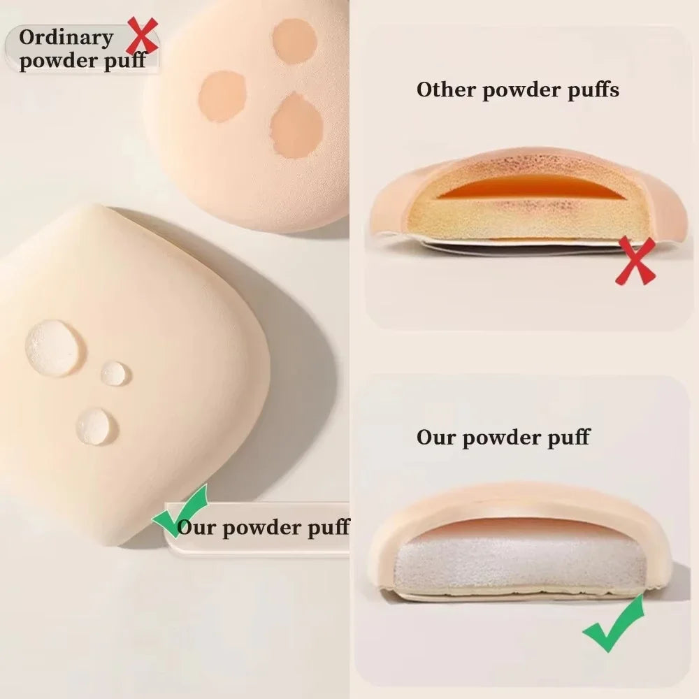 6 Piece/Pack Mini Finger Powder Puff Makeup Powder Puff Loose Super Soft Makeup Blender Puff Air Cushion Foundation Sponge Tool Qme