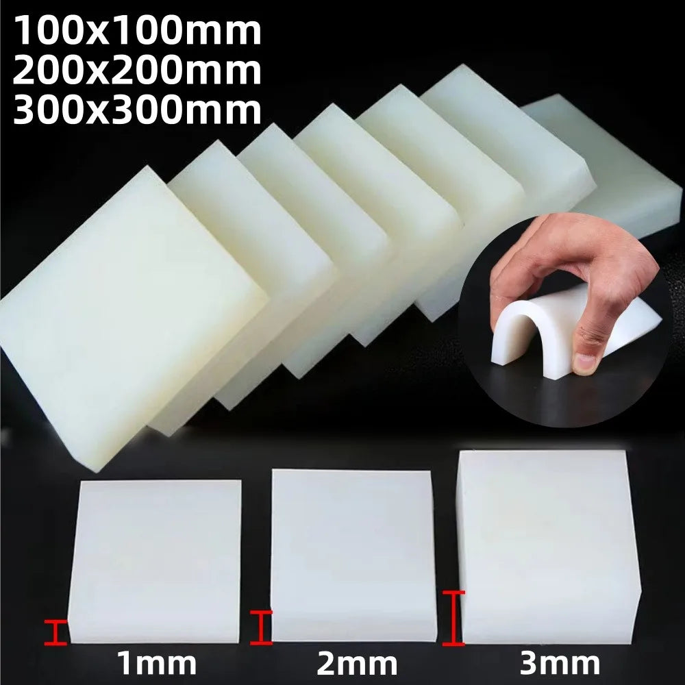 Translucent Silicone Gasket Thk 1/2/3mm High Temperature Resistance No Peculiar Smell Anti-slip Shock Absorption Silicone Gasket Qme 300x300mm 1mm