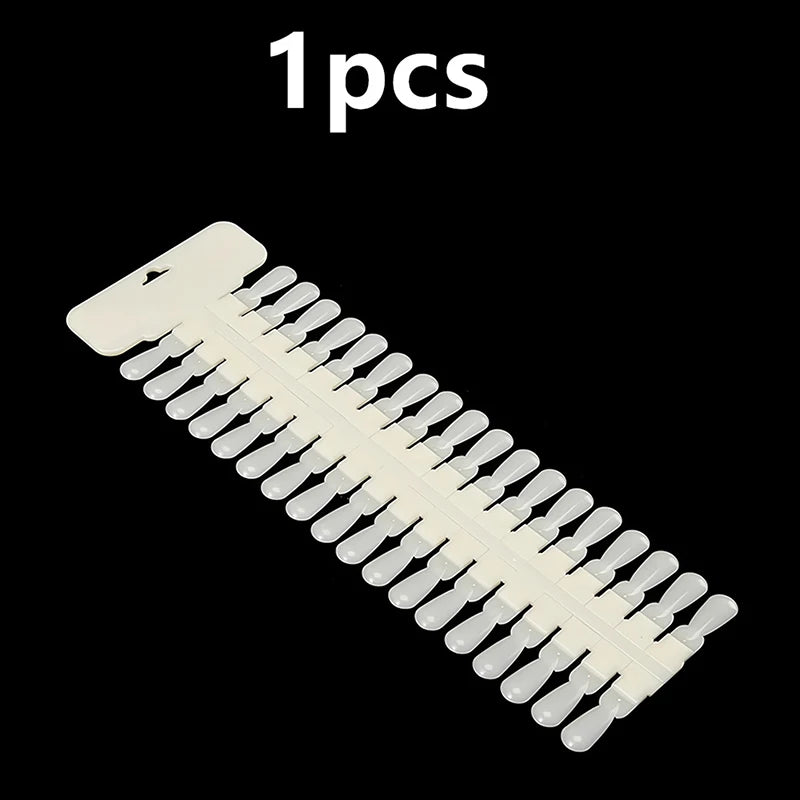 Natural Clear Card Removable Nail Art Display False Tips Rack Qme White