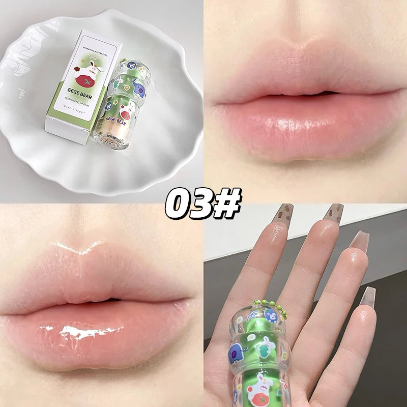 Gege Bear Fruit-flavored Lip Balm Hydrating Cute Keychain Pendant Qme GX1516-3