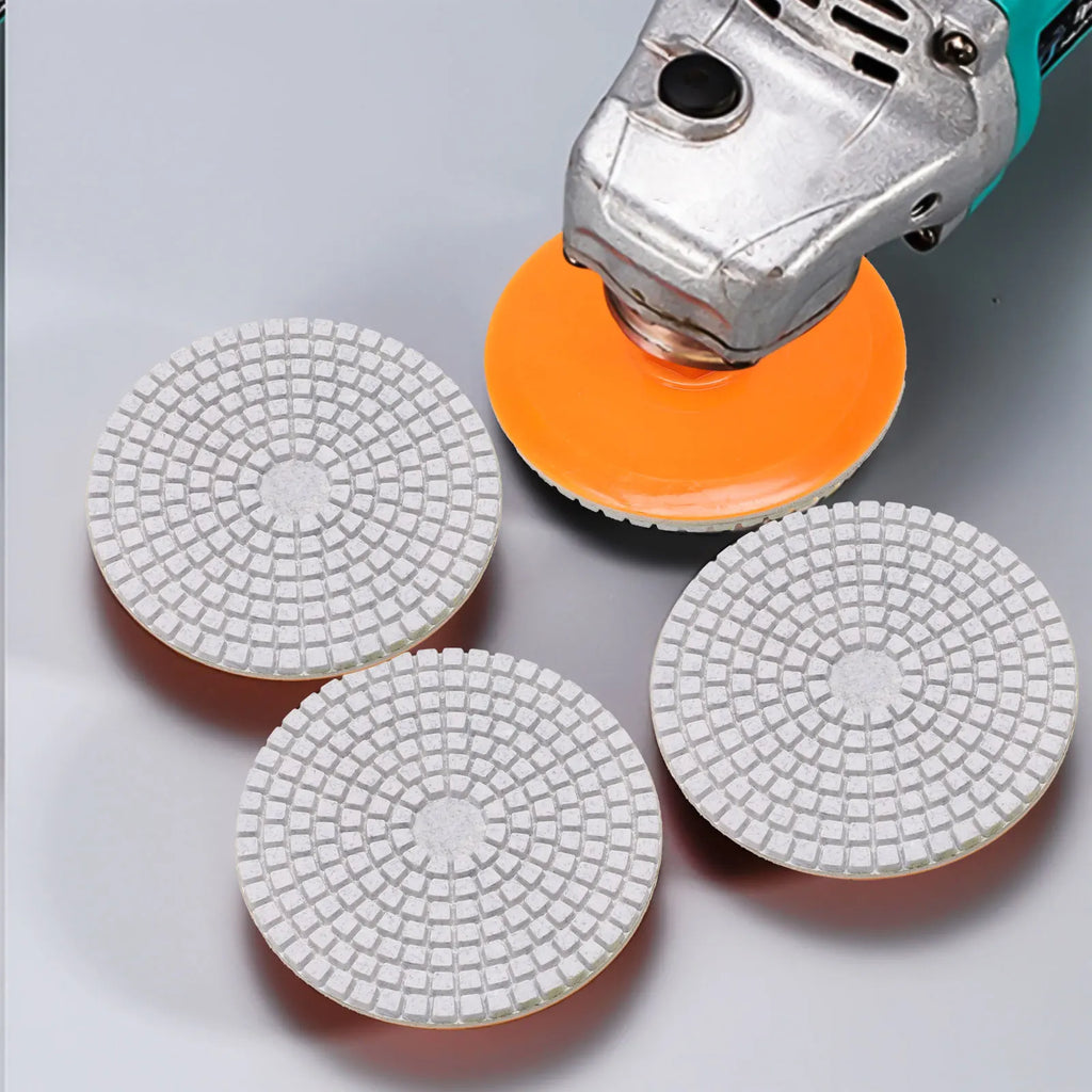 1 Pc 100mm /4 Inch Polishing Pad Wet Dry Buff Disc Abrasive For Granite Stone Concrete Marble Polishing Use Grinding Discs Qme