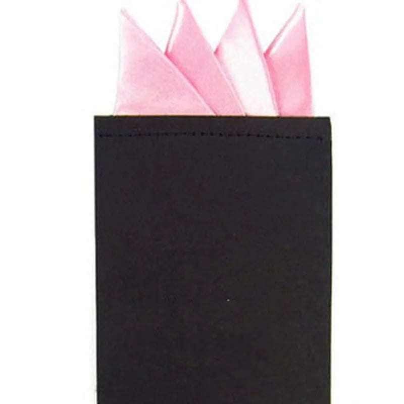 Men's Pre-folded Pocket Square Card Triangles Wedding Groom Party Qme Pink
