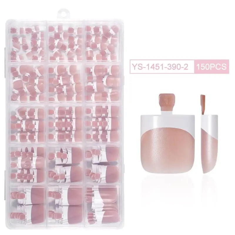 Easy Application Square Matte Full Cover Toe Nail Tips Pedicures Qme 7