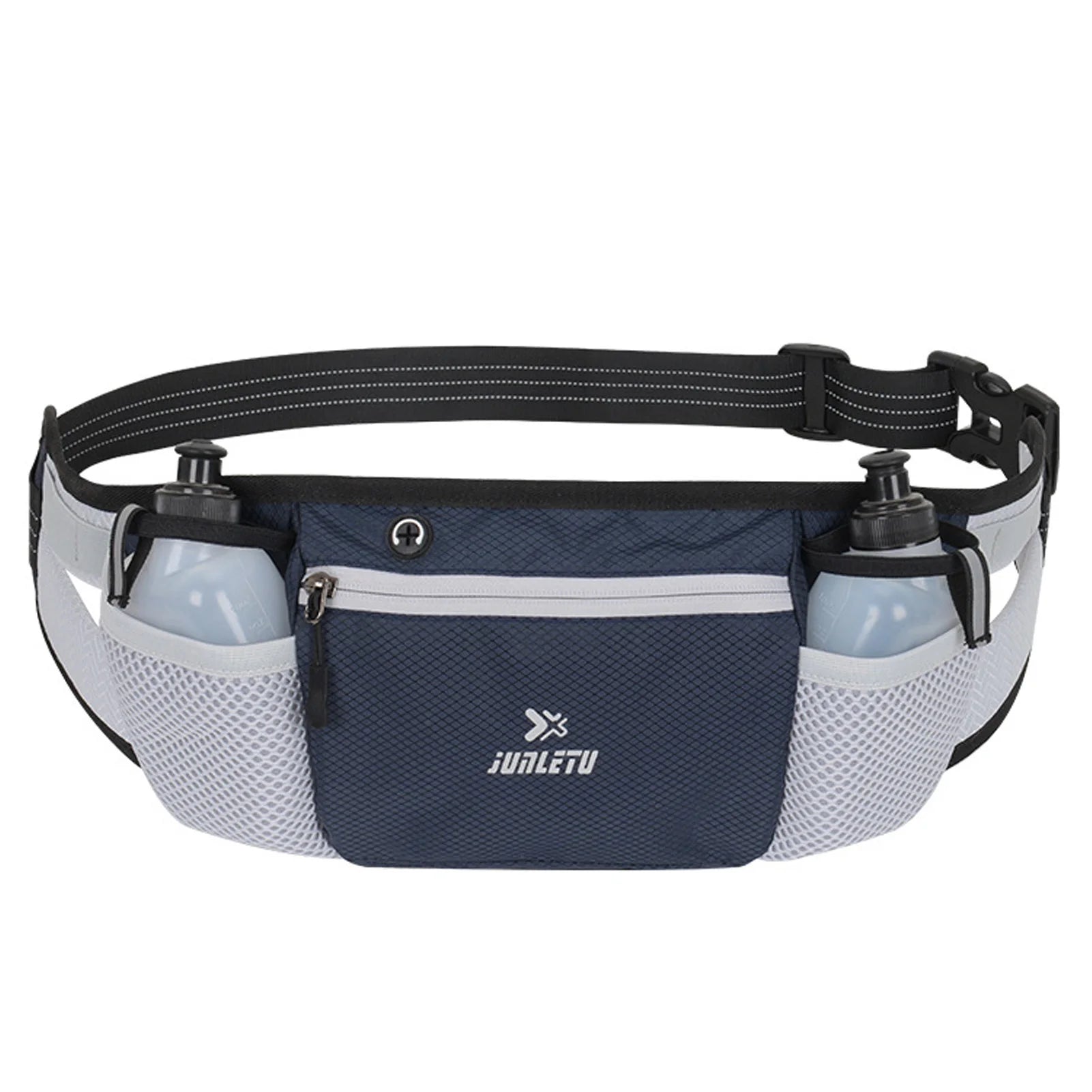 Running Belt Waist Pack Hydration Waist Pack Water Resistant Breathable Runners Belt Water Bottle Fanny Pack for Hiking Camping Qme dark blue