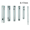 6PC 8-17mm Metric Tubular Box Wrench Set Tube Hollow Socket Wrench Filter Wrench Professional Automotive Repair Tool Set Qme Default Title