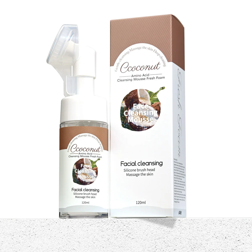 Coconut Essence Amino Acid Mild Facial Cleanser Mousse Deep Cleaning Qme