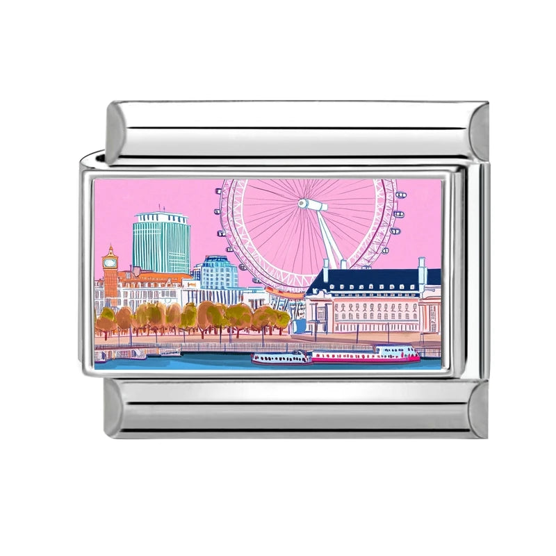 Fashion Pink Skyscraper City Scenery Fish Cat Vase House Italian