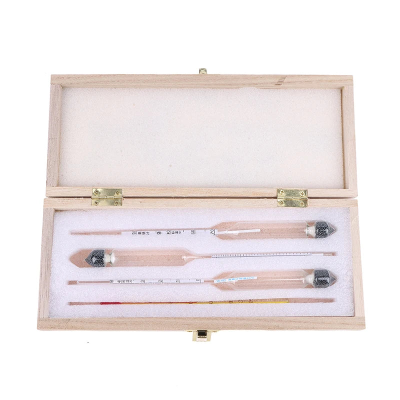 Case 0-40 40-70 70-100 Household Alcohol Meters Accurate Alcoholmeter Qme wooden box