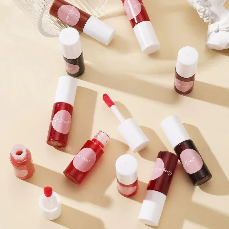 Water Tint Liquid Lip Stain Cherry Juice Lip Gloss Tint Non-stick Lasting Moisturizing Lip Dye Lips Cheek Rouge Water Makeup Qme