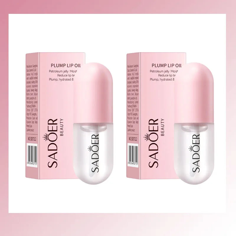 Lip Plumping Essential Oil Instant Sexy Lip Care Nourishing Antiwrinkle Moisturising Ultimate Plumping Lip Gloss Serum Cosmetics Qme 2pc