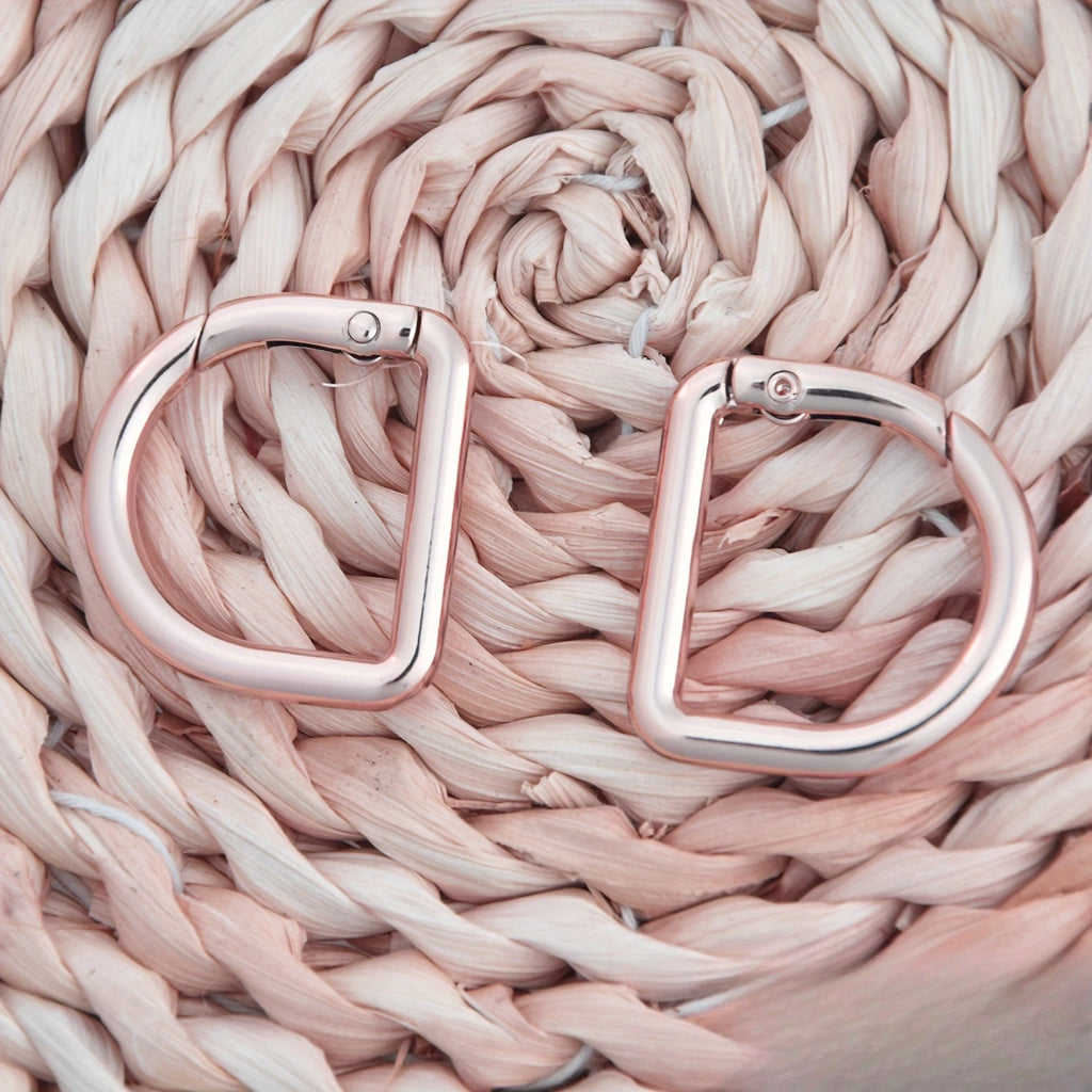 Spring Open D Ring Buckle Zinc Alloy Snap D Ring Clasp DIY Bag Hardware Accessories For Purse Handbag Strap Connect Hook Qme