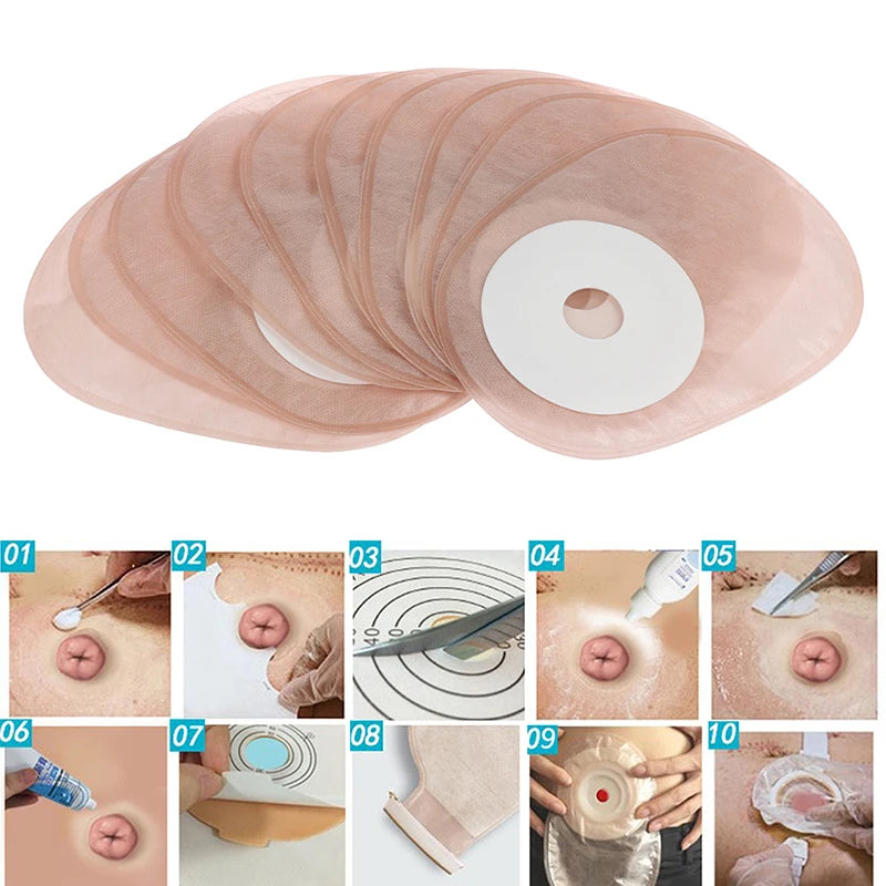 Single Pouch Disposable Colostomy Bags System Drainable Ostomy Bag Qme