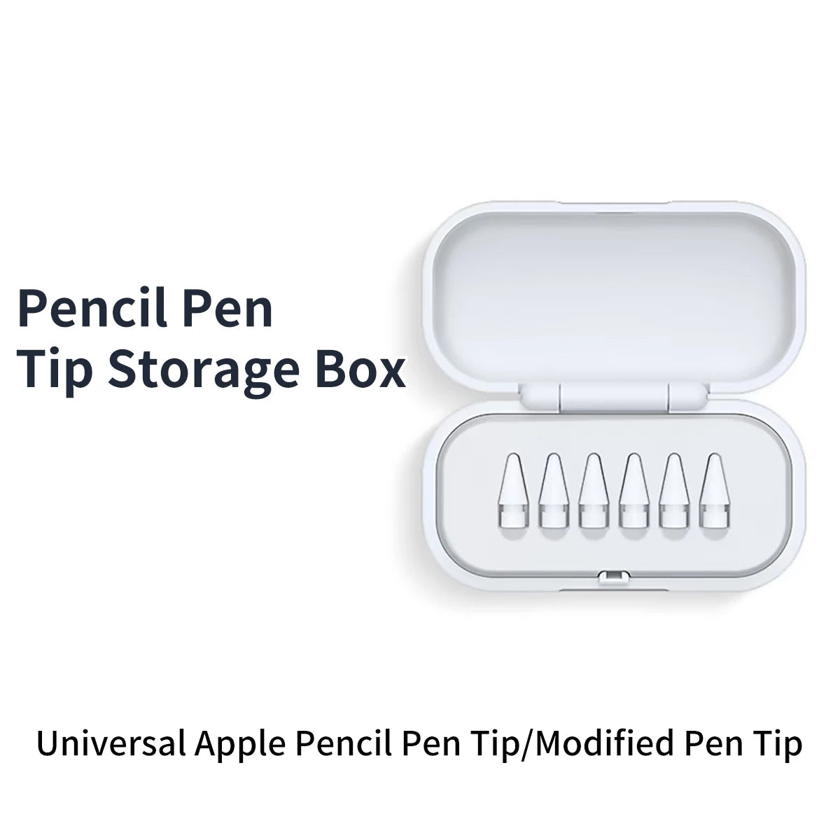 1 Replacement Pencil Tip Storage Box Compatible Apple's First Second Qme WHITE