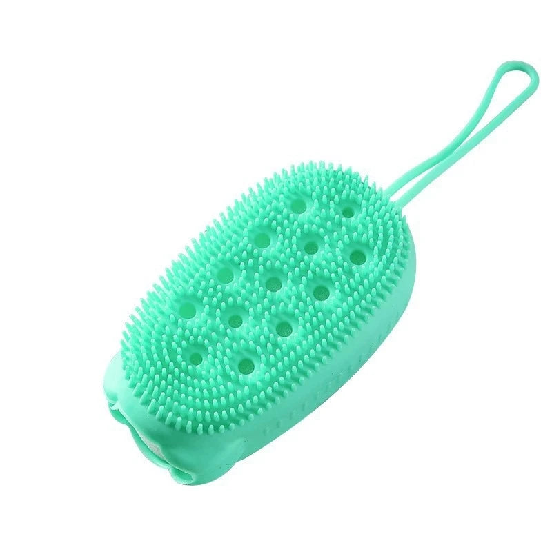 1/4pcs Double Side Silicone Bubble Bath Body Brush pamper your skin with this exfoliating scrub suitable for all skin types Qme green Silica Gel