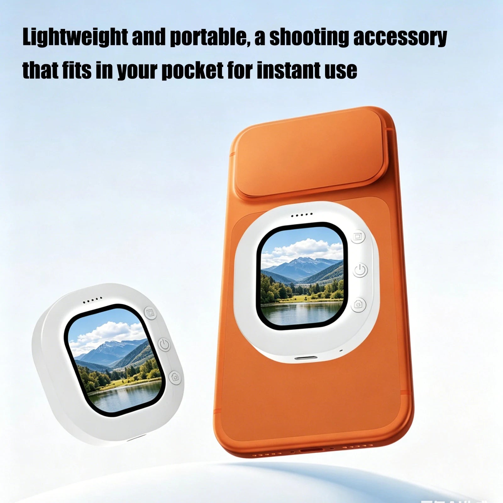 Mobile Screen Sharing Device Plug and Play Lightweight Magnetic Selfie Screen Casting Device for iPhone Android HD Live Video Qme
